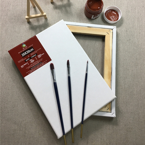 Venta al por mayor 50*60cm 360G galería de lienzo de lino profundo lona estirada con 3,0*3,0 cm de madera de pino bares - Product Image 1