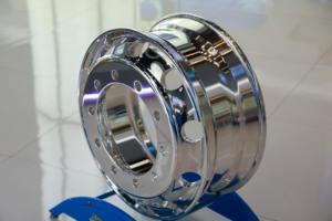 Rueda y llantas de autobús de remolque de camión de aluminio cromado de acero comercial 16X5.5fabricantes forjados para semirremolque - Product Image 5