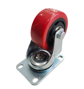Heavy Duty <strong>3</strong>-Inch Industrial <strong>Rubber</strong> Caster <strong>Wheels</strong> Double Ball Bearings Rigorous Rotation for Handcarts Equipment Transportation - Product Image 6