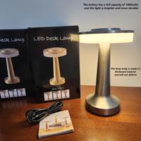 Lampe de table portable sans fil à batterie rechargeable par USB, décoration moderne en fer pour restaurant, bar, café, veilleuse