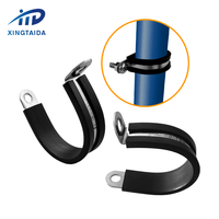 Nouvelle Arrivée - Collier de serrage pour tuyau en acier inoxydable 304 de type R, haute précision, sur mesure, avec revêtement en caoutchouc pour installation à vis