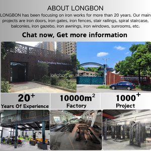 Lâu Dài Không Thấm Nước Rèn Sắt Tán Thép Sang Trọng Mái Hiên Cho Biệt Thự Ban Công Hướng Dẫn Hoạt động - Product Image 4