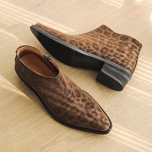 Botas para Hombre con Tacón Grueso Versátiles, Botas Cortas Delgadas que Aumentan la Estatura, Nuevas Botas Martin para Otoño e Invierno - Product Image 5