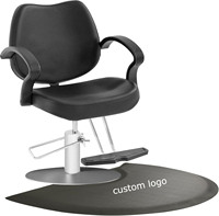 Tapis de chaise de barbier semi-circulaire imperméable en vente chaude, tapis de salon de coiffure, logo personnalisé, tapis anti-fatigue, tapis de chaise de salon confortable