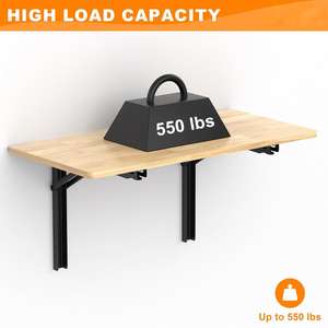 <span class=keywords><strong>Banco</strong></span> <span class=keywords><strong>de</strong></span> <span class=keywords><strong>Trabajo</strong></span> <span class=keywords><strong>Plegable</strong></span> Resistente para Montar en la <span class=keywords><strong>Pared</strong></span>, Mesa <span class=keywords><strong>Plegable</strong></span> con Capacidad <span class=keywords><strong>de</strong></span> 550 lb para Garaje o Taller - Product Image 5