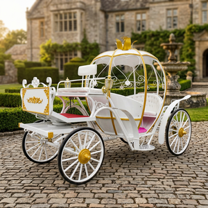Multi‑functional <b>White</b> Electric Cinderella <b>Pumpkin</b> Carriage Exquisite New Design High Performance Sightseeing Wagon - Product Image 1