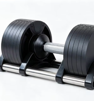 Ensemble d'haltères réglables en fonte ductile 16-40 kg, poids de fitness de qualité commerciale, poignées en acier, couleur personnalisée, antidérapant, étanche CML