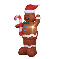 Décoration de jardin de Noël exclusive transfrontalière, homme en pain d'épices gonflable de 15 m en polyester, Chine HC-SD-70011