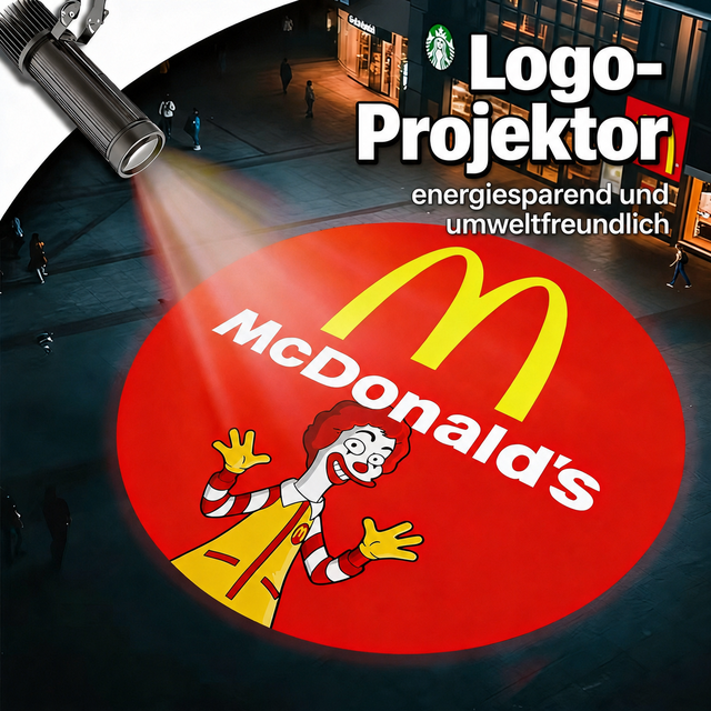 LED GOBO Logo Werbelaser Rotierender Projektor15W Statische Bereiche- Und Fassadenanzeige Wasserdichter LED Logo Projector