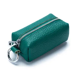 Women's leather home large capacity key Bag 2-in-1 multi-function coin purse key bag Cute