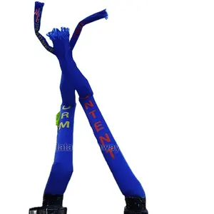 Dark Blue 8m 26 FT Full Printed Inflatable Double Legs Waving Sky Air Dancer Fly Guy Inflatable Sky Dancing Tube Man With Blower