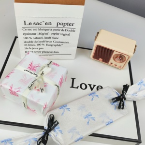 Papel <span class=keywords><strong>de</strong></span> Seda <span class=keywords><strong>de</strong></span> Color Rosa Intenso con Diseño <span class=keywords><strong>de</strong></span> Lazo, para Boutique <span class=keywords><strong>de</strong></span> Ropa, Forro <span class=keywords><strong>de</strong></span> <span class=keywords><strong>Bolsos</strong></span> y Exhibición en Tiendas - Product Image 2