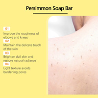 Persimmon Deodorant Zeep Bar Diepe Reiniging & Exfoliërende Verheldert De Huid Verbetert Ruwe Ellebogen En Knieën, Zachte Hydratatie