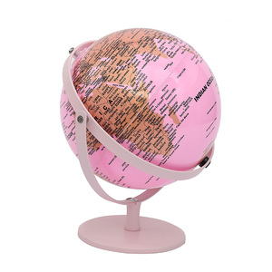 Globo <span class=keywords><strong>del</strong></span> <span class=keywords><strong>mundo</strong></span> de dibujos animados de madera de PVC de 8 pulgadas para niños, geografía educativa, decoración de aula y aprendizaje en el hogar - Product Image 2