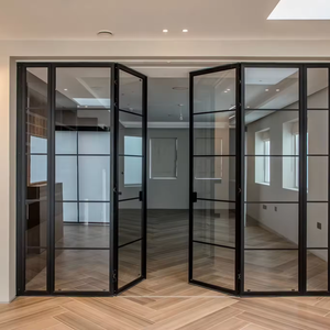 Đôi Swing sắt/Thép cửa kính với tấm cố định cho Patio - Product Image 4