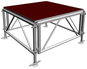 Nhôm Brace giai đoạn bền dễ dàng cài đặt có thể tháo rời an toàn tốt giai đoạn nền tảng và tải mang tính di động tổ chức sự kiện sân khấu để bán - Product Image 2