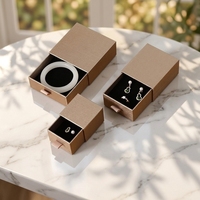 ZNSB004 Boîtes à bijoux portables de luxe en gros, en carton gaufré avec tiroir et doublure en éponge