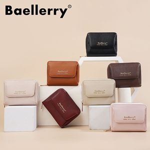 Baellerry Women's Coin Purse Zipper <b>Wallet</b> Card <b>Holder</b> 4 Inch Red Solid Color Everyday Use - Product Image 4