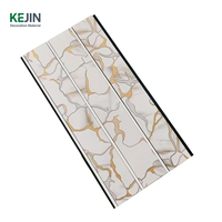 Panneau de plafond décoratif suspendu en PVC à languette et rainure Plafond à texture de marbre en plastique multiple