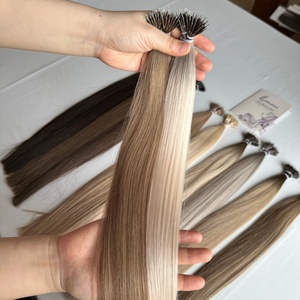T16A 60A Ombre biondo frassino Nano anello per <span class=keywords><strong>capelli</strong></span> Extension europea colore <span class=keywords><strong>chiaro</strong></span> grezzo <span class=keywords><strong>capelli</strong></span> di cheratina lisci con punta Nano - Product Image 1