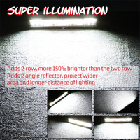 Barre lumineuse LED 110W Combo Spot Flood Beam Quad Row pour accessoires Ford F-150, barre de conduite de 15 pouces pour éclairage latéral
