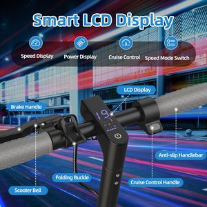 Patinete Eléctrico Joyhis de 8.5 Pulgadas para Adultos - 19 MPH, Alcance de 15-19 Millas, Control por Aplicación, Sistema de Frenado Dual, Llantas Sólidas, Carga de 265 Libras - Product Image 4