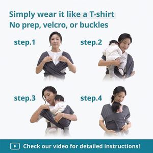 Porte-bébé respirant pour nouveau-né, à porter à l'avant, idéal pour les sorties, toutes saisons - Product Image 6