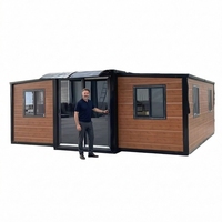 Maison conteneur préfabriquée portable en acier isolé et extensible de 20 pieds