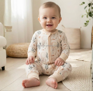 Pijamas de Bambú y Algodón Personalizados para Bebé, con Puños Plegables, Suaves y Neutros, Trajes de <span class=keywords><strong>Hospital</strong></span> para Prematuros, Ropa para Baby Shower - Product Image 5