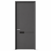 Porte de chambre moderne en mélamine rainurée avec structure stable et utilisation silencieuse pour la modernisation des maisons résidentielles