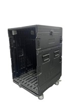 Flight case à roulettes 8U 12U 14U 16U, étui détachable ignifuge et anti-choc pour amplificateur de sonorisation de scène