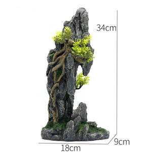 Aquarium Decoraties Groot En Hoog Uitzicht Op De Bergen Steen Betta Schuilplaats Aquarium Accessoires Decor Rots Grot Landschap - Product Image 3