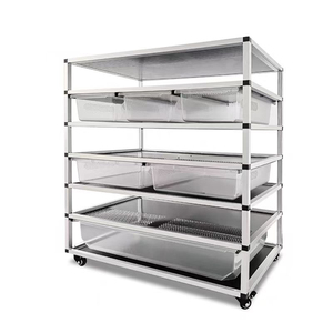 4x2x2 Stackable PVC bò sát Thùng hệ thống Rack-120 gallon hồ cạn lớn với NƠI ẨN NÁU, pad nhiệt và nhiệt - Product Image 1