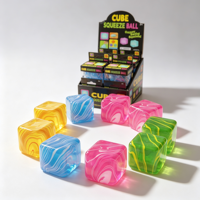 Juguete Antiestrés de Gelatina Transparente con Diseño de Cubo de Hielo, Juguete Sensorial de Cristal Suave y Elástico para Aliviar el Estrés