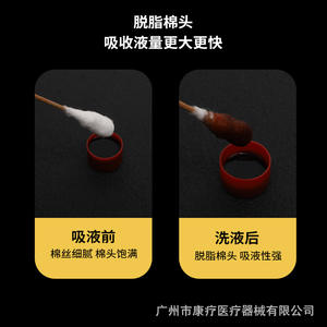 Bingxue Coton-tiges à tête large 25 cm, manche en bambou, qualité médicale, usage gynécologique, 50 pièces - Product Image 5