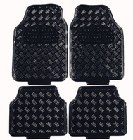 Tapis de voiture antidérapant en papier d'aluminium, 4 pièces, tapis de sol de voiture personnalisés
