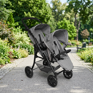 Apexcel Luxury <b>Doll</b> Tandem Stroller Jogger Pram Buggy Toy Combi OEM ODM Baby Highchair Carrier Wagon Plastic Foam - Product Image 3