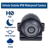 Cámara de Reversa AHD 720P 1/2.9 CMOS, Carcasa Metálica Impermeable, Visión Nocturna IR, Monitoreo de Seguridad Vehicular, DC 12V