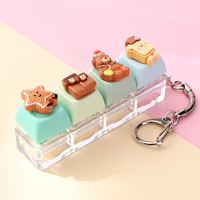 Porte-clés personnalisé en forme de clavier, impression 3D, résine époxy, design personnalisé, vente en gros, cadeau créatif, publicité, jouet anime