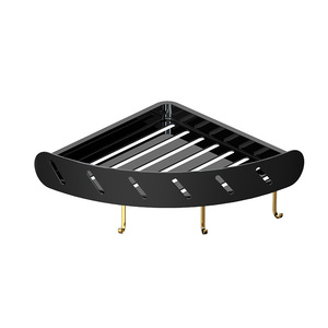 Estante de Esquina para Baño, Ovalado, de 2 Niveles, Montado en la Pared, Organizador de Estilo Nórdico, Resistente - Product Image 2