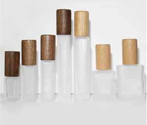 Sang trọng <span class=keywords><strong>3ml</strong></span> 5ml 10ml 15ml Rỗng Frosted Glass Lăn chai nước hoa tinh dầu cuộn trên chai với bằng gỗ vít cap - Product Image 1