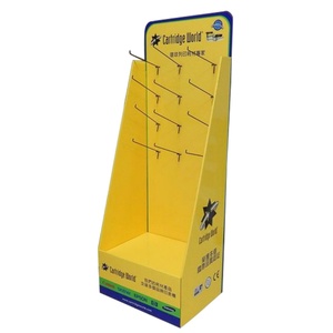 Expositor de Cartón Corrugado Plegable Personalizado para Teléfonos Celulares con Ganchos para Cables de Datos - Product Image 1