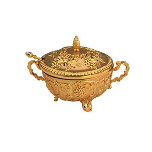 Utensilios De Cocina De Arabia Saudita, Recipiente Redondo De Metal Chapado En Oro Para - Product Image 5