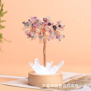 Natural Crystal Money Tree Night Light <b>Led</b> Ambient Light Decor USB Powered Tap Control Home Decoration - Product Image 2