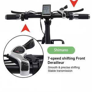 Vélo électrique pliable avec pneus de 20 * 4 pouces, batterie au lithium 48V18AH, cadre en alliage d'aluminium - Product Image 5