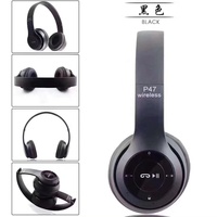 Headset Nirkabel Berkualitas Tinggi P47 dengan Suara Stereo, Kemasan Logo Kustom Grosir Pabrik