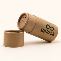Shaker en papier de qualité alimentaire avec logo personnalisé Shaker en carton doublé d'aluminium Tube en papier kraft emballage de sel d'épices pour poudre