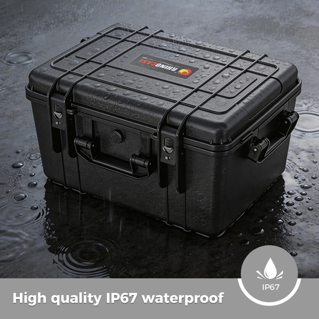 Heavy Duty ABS Plastic Hard Case High Impact IP67 Rated Protective Tool Case Industrial Storage Box with Ergonomic Handle