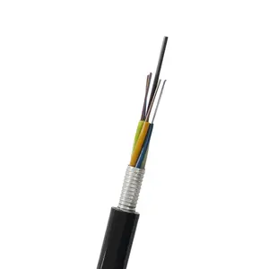 Sopto Duct Optical Cable GYTZA G652D Loose Tube Stranding 4 6 12 24 Cores Outdoor Armoured Fiber Optic Cable