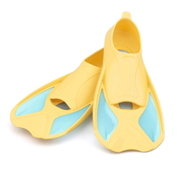 Aloma Palmes de plongée sous-marine en silicone pour enfants, vente en gros de palmes d'entraînement de natation à lame courte en TPR, matériau en caoutchouc